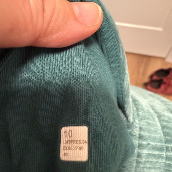 Lululemon Scuba Mid-Rise Wide-Leg Pant *Velvet Cord Storm Teal Size 10 - Picture 7 of 12